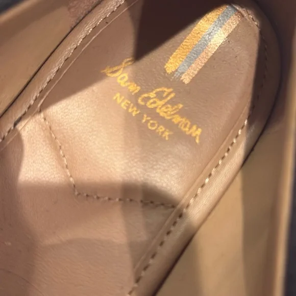 Sam Edelman Navy Sueded Leather Loafers - Picture 3 of 5